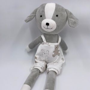 Handmade Gray Puppy Dog Plush Doll